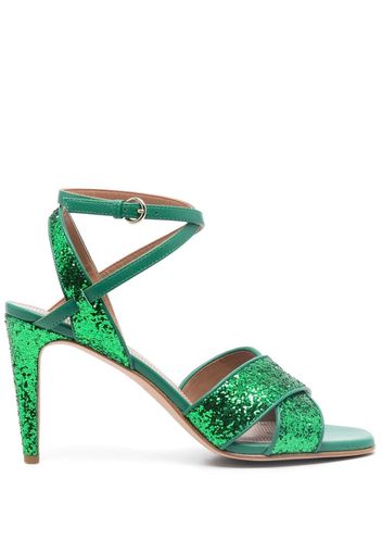 RED(V) glitter-embellished open-toe sandals - Verde