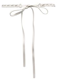 RED(V) woven calf leather belt - Bianco