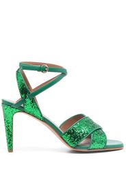 RED(V) glitter-embellished open-toe sandals - Verde