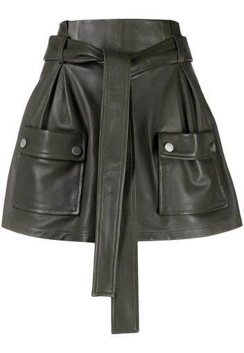 RED Valentino tie-waist flap-pocket skort - Verde