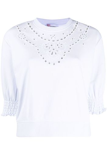 RED Valentino Top con ricamo - Bianco