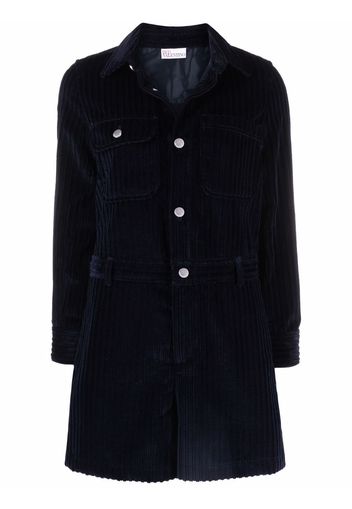 RED Valentino long-sleeve corduroy minidress - Blu