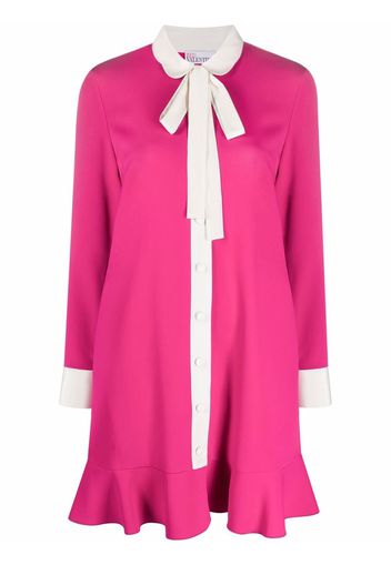 RED Valentino pussy-bow collar dress - Rosa