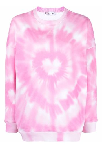 RED Valentino heart-motif cotton sweatshirt - Rosa