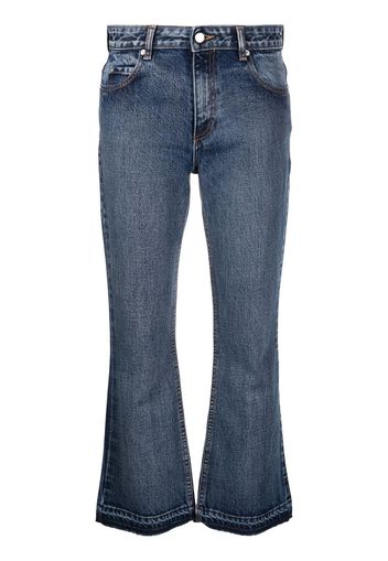 RED Valentino mid-rise flared cropped jeans - Blu