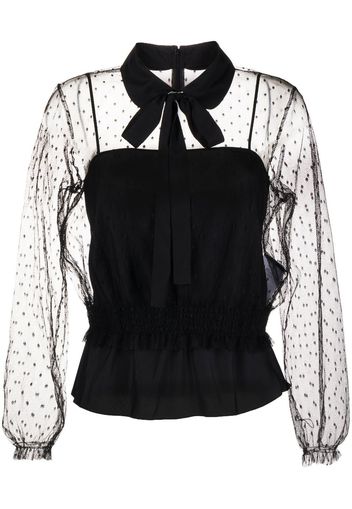 RED Valentino Blusa a pois - Nero