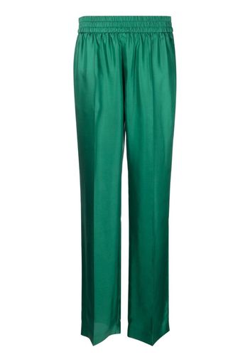 RED Valentino straight-leg satin trousers - Verde