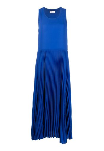 RED Valentino pleated-effect maxi dress - Blu