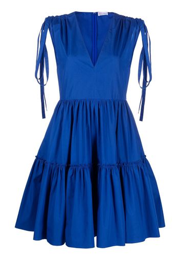 RED Valentino tiered pleated A-line minidress - Blu