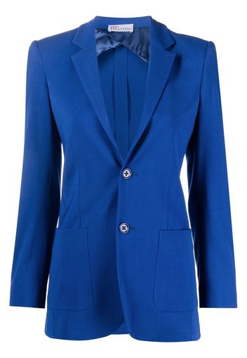 RED Valentino single-breasted fitted blazer - Blu