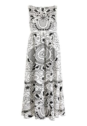 RED Valentino graphic-print sleeveless dress - Bianco