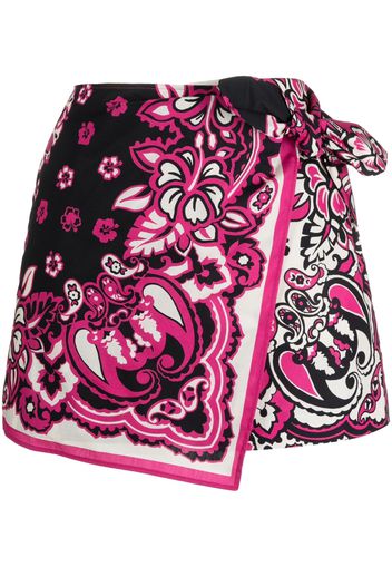 RED Valentino bandana-print cotton skort - Rosa