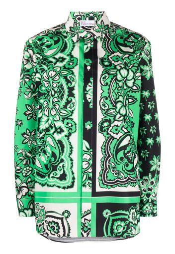 RED Valentino bandana-print cotton shirt - Verde