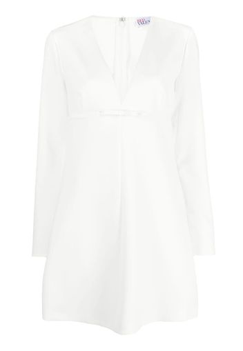 RED Valentino V-neck mini dress - Bianco