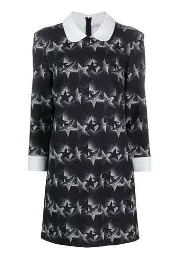 RED Valentino star-print pussy-bow minidress - Nero