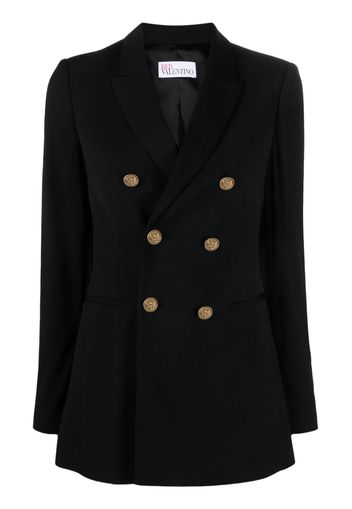 RED Valentino double-breasted gabardine blazer - Nero