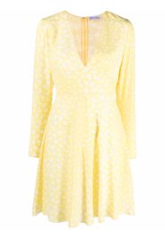 RED Valentino butterfly-print silk dress - Giallo