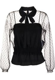 RED Valentino Blusa a pois - Nero