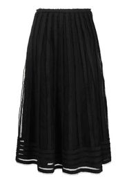 RED Valentino tulle overlay flared skirt - Nero