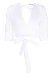 RED Valentino Blusa a portafoglio crop - Bianco