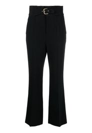 RED Valentino high-waisted cropped trousers - Nero