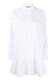 RED Valentino bow-detail poplin shirtdress - Bianco