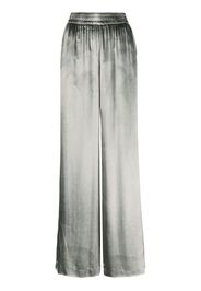 RED Valentino velvet-finish palazzo trousers - Argento