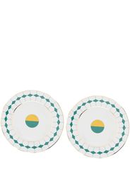 Reflections Copenhagen Ponta set of 2 dessert plates (23cm) - Verde