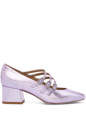 Reformation Mimi 50mm leather pumps - Rosa