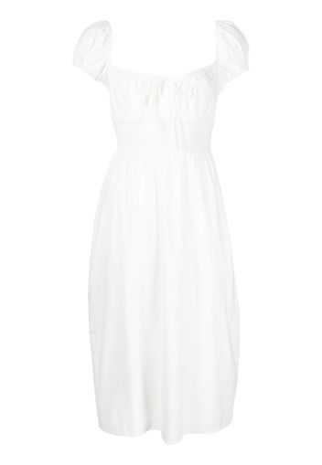 Reformation Arna front tie-fastening midi dress - Bianco