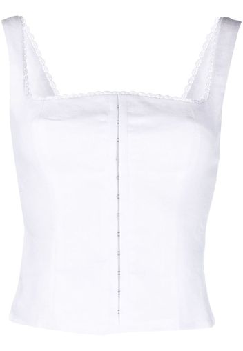 Reformation Tagliatelle linen top - Bianco