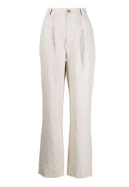 Reformation Mason linen high-waisted trousers - Toni neutri