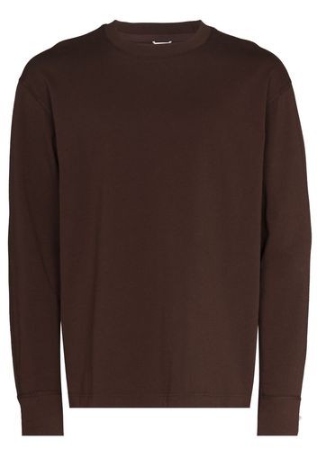 Reigning Champ long-sleeve cotton T-shirt - Marrone