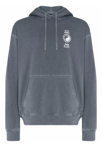 Reigning Champ x Ryan Willms logo-print hoodie - Grigio