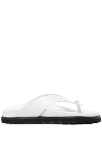 Reike Nen two-tone leather flip flops - Bianco