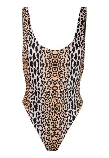 Costume intero Funky con stampa leopardata