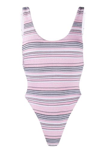 Funky striped-print one piece