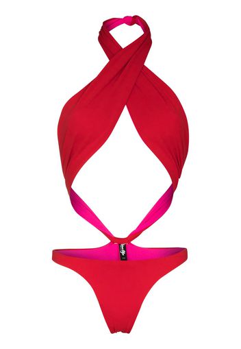 Reina Olga Showpony cutout swimsuit - Rosso