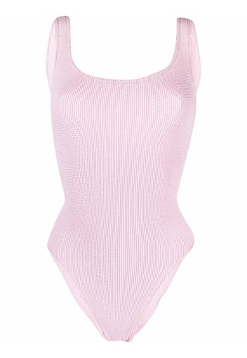 Reina Olga Papaia crinkle-effect swimsuit - Rosa