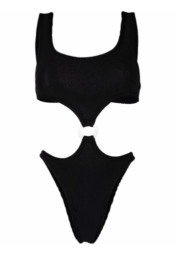 Reina Olga cut out-detail swimsuit - Nero