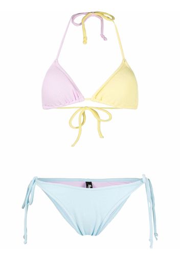 Reina Olga Susan terry colour-block triangle bikini - Rosa