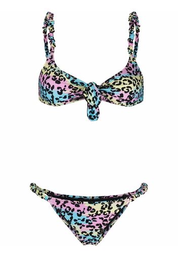 Reina Olga Set bikini con stampa Luca - Nero