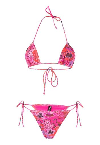 Reina Olga Concetta floral-print bikini set - Rosa
