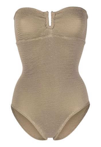 Reina Olga Lasciura crinklle swimsuit - Toni neutri