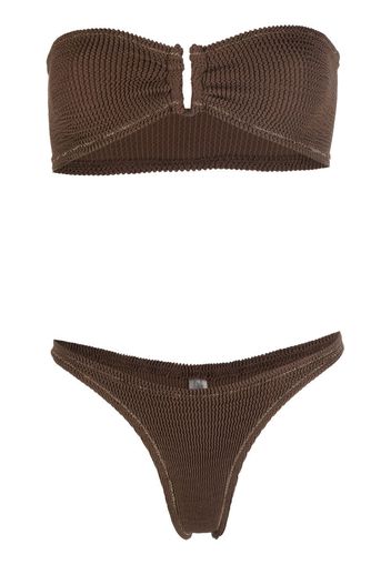 Reina Olga Ausilia bandeau bikini set - Marrone