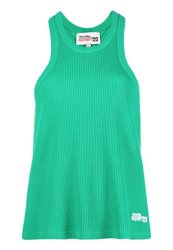 Reina Olga Venus waffle-knit tank top - Verde