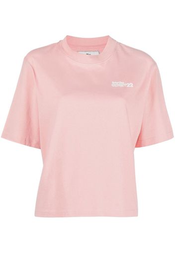 Reina Olga graphic-print logo T-shirt - Rosa