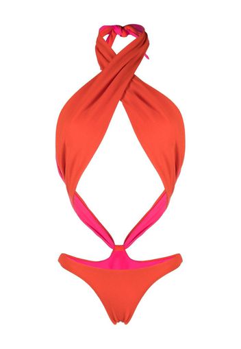 Reina Olga Showpony cut-out swimsuit - Arancione