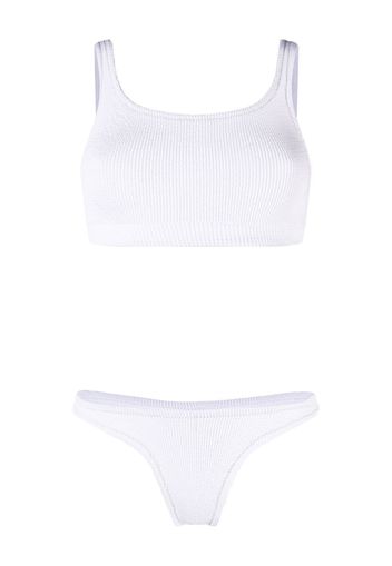 Reina Olga Ginny seersucker bikini set - Bianco