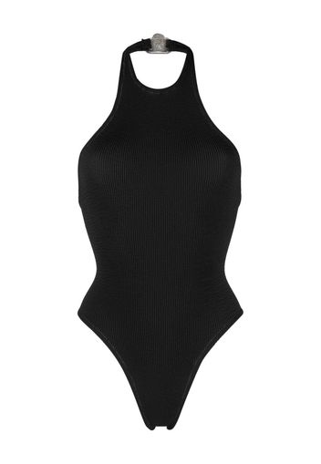 Reina Olga Surfer crinkled-effect swimsuit - Nero